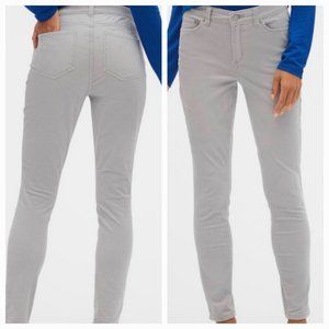 Banana Republic Corduroy Stretchy Ankle Pants Light Gray Sz.29/8 New